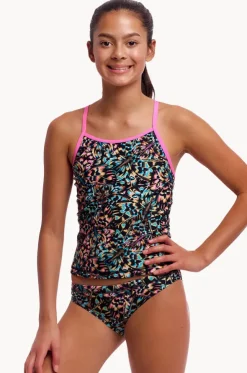 Girls Copper Cluster Tankini Set