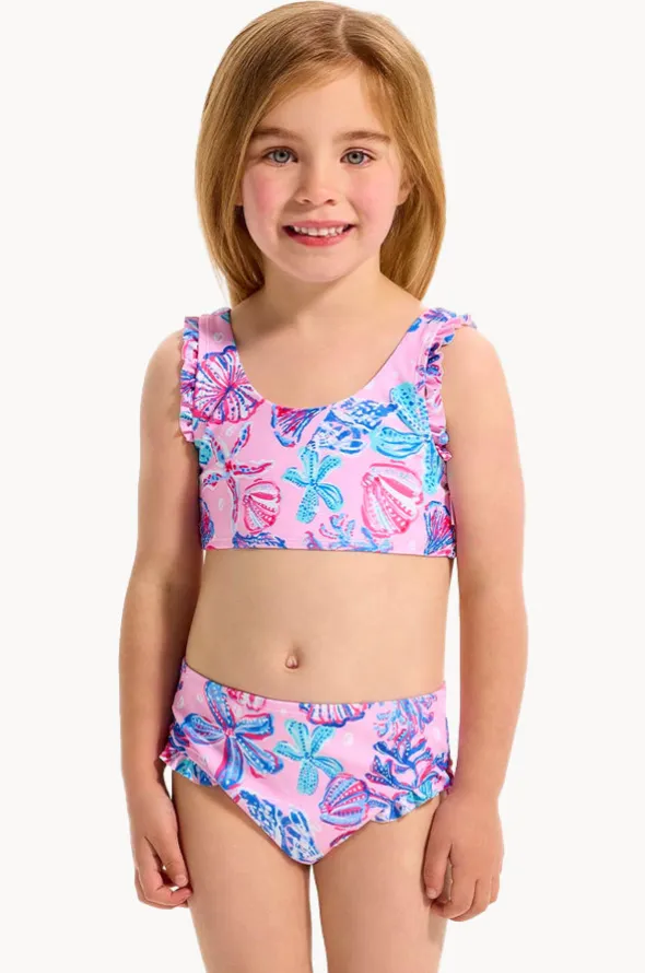 Girls Coral Sea Frill Crop Set