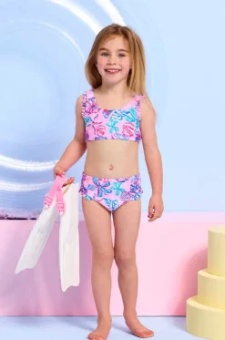 Girls Coral Sea Frill Crop Set