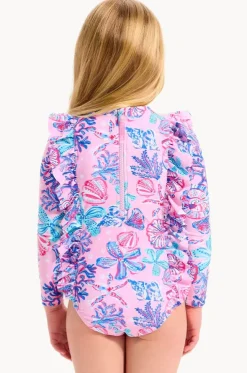 Girls Coral Sea Frill Sunsuit