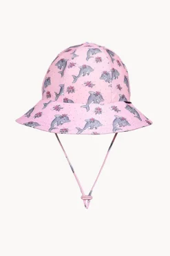 Girls Dolphin Ponytail Bucket Sunhat