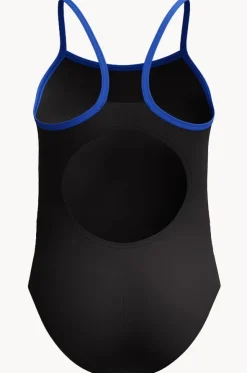 Girls Duo Logo Placement Thinstrap Muscleback One Piece