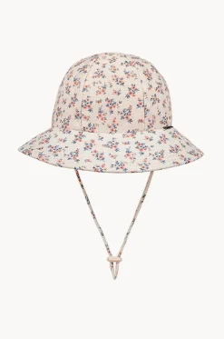 Girls Floral Ponytail Bucket Sunhat