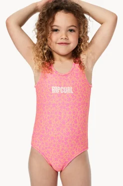 Girls Floral Reversible One Piece