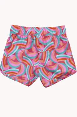 Girls Geo Melon Boardshort