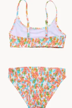 Girls Hawaiian Luau Shirred Crop Set