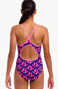 Girls Ho Hum Diamond Back One Piece