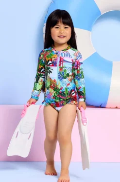 Girls La Boca Zip Sunsuit