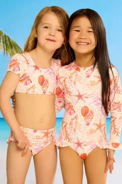Girls La Mer Frill Sunsuit