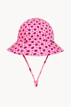 Girls Ladybug Ponytail Bucket Hat