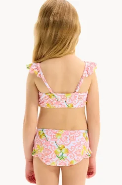 Girls Lemon Tile Crop Set
