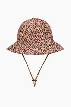 Girls Leopard Ponytail Bucket Sunhat