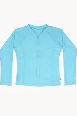 Girls Long Sleeve Zip Suntop