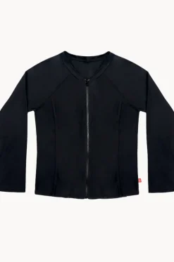 Girls Long Sleeve Zip Suntop