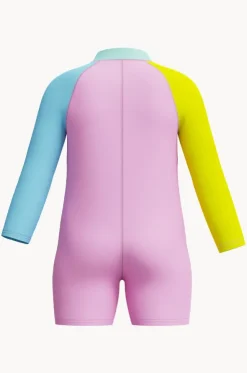 Girls Long Sleeve Zip Sunsuit