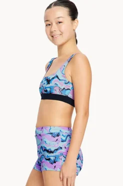 Girls Marble Reversible Crop Set