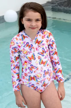 Girls Miss Aloha Long Sleeve Sunsuit