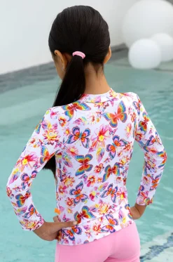 Girls Miss Aloha Long Sleeve Suntop