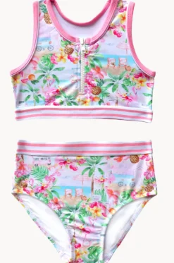 Girls Miss Vacay Crop Set