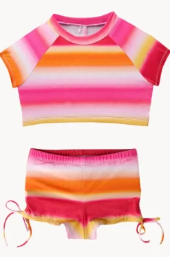 Girls Ombre Crop Suntop Set