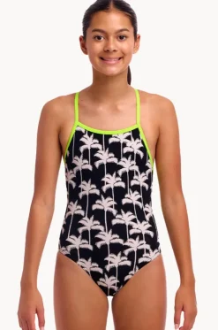 Girls Palm Night Strapped In One Piece