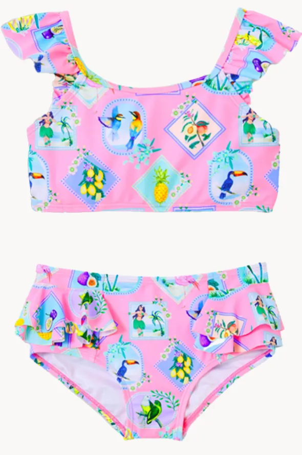 Girls Pink Resort Crop Set
