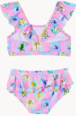 Girls Pink Resort Crop Set