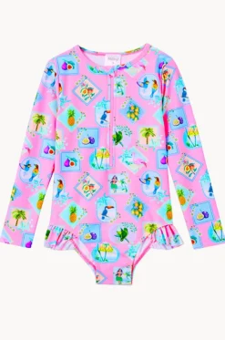 Girls Pink Resort Sunsuit