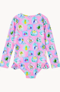 Girls Pink Resort Sunsuit