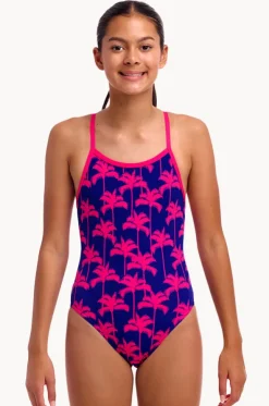 Girls Pinky Palms Single Strap One Piece