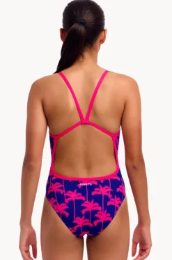 Girls Pinky Palms Single Strap One Piece