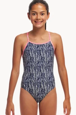 Girls Pressure Palm Diamond Back One Piece
