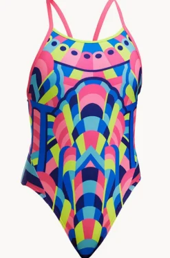 Girls Princess Pageant Diamond Back One Piece