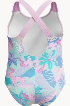 Girls Print Cross Back One Piece
