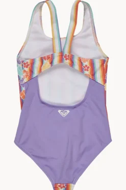 Girls Rainbow Bay Stripe One Piece