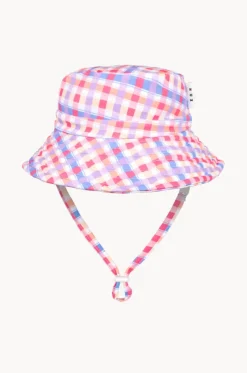 Girls Rainbow Check Swim Hat