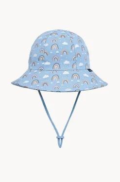 Girls Rainbow Ponytail Bucket Hat