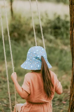 Girls Rainbow Ponytail Bucket Hat