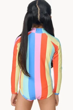 Girls Rainbow Stripe Sunsuit