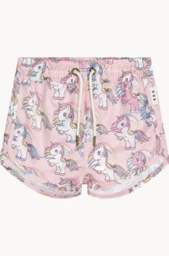 Girls Rainbow Unicorn Swim Short