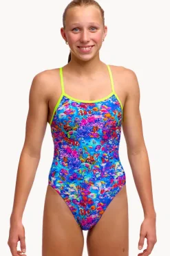 Girls Sea Life Single Strap One Piece