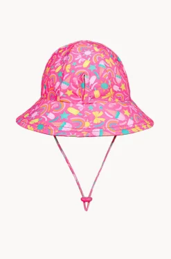Girls Summertime Ponytail Bucket Sunhat