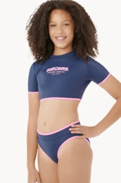 Girls Surf Puff Crop Suntop Set