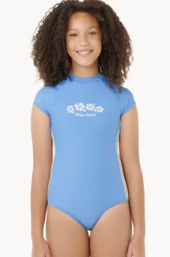 Girls Surf Revival Short Sleeve Sunsuit