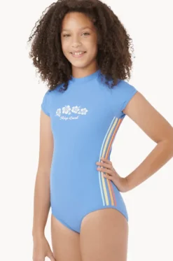 Girls Surf Revival Short Sleeve Sunsuit