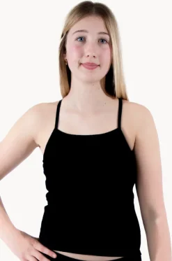 Girls Textured Scoop Tankini Separate