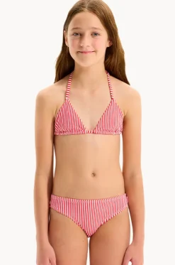 Girls Textured Stripe Tri Set