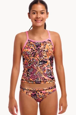 Girls Tipsy Tiger Tankini Set