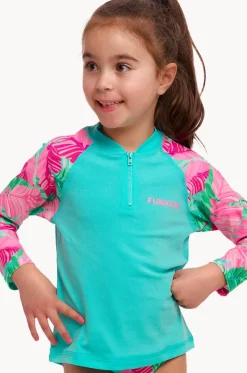 Girls Tropic Palm Zippy Suntop