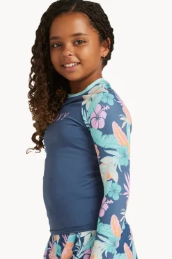 Girls Tropical Active Long Sleeve Suntop